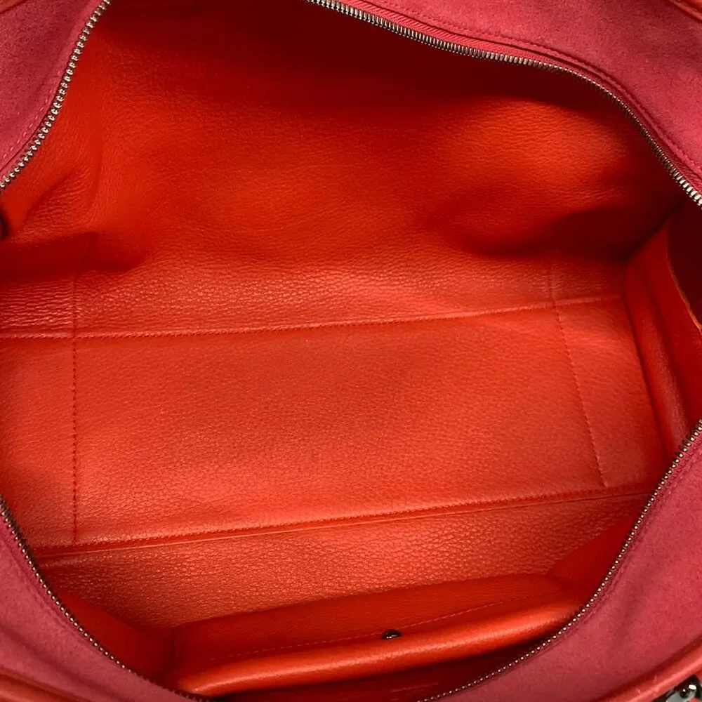 Loewe Amazona 36 Handbag Red Pink Suede Leather